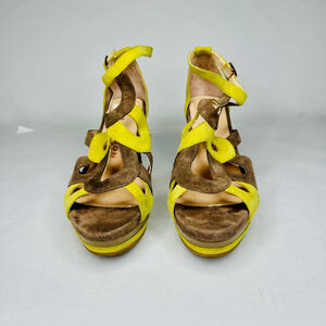 Sacha London Women's Vibtage Two Tone Suede Platform Shoes Size 7